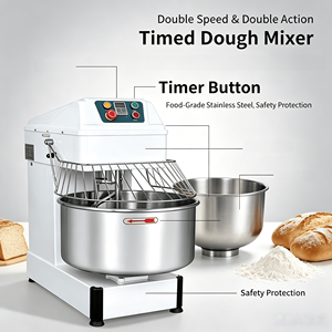 Mélangeur à pâte industriel robuste en acier inoxydable avec protection contre les surcharges pour la production <span class=keywords><strong>de</strong></span> <span class=keywords><strong>boulangerie</strong></span> - Product Image 1