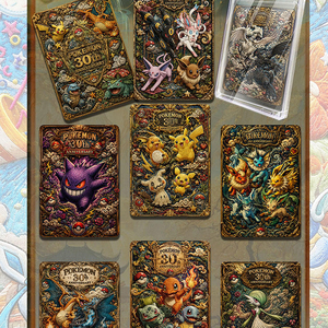YQ Fan Art Pokémoned Nouvelle Collection Édition Limitée Cartes <span class=keywords><strong>Pokémon</strong></span> Personnalisées en Brocart Tricoté Vente en Gros Célébration 30ème Anniversaire - Product Image 5