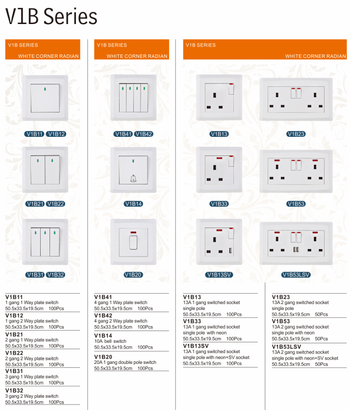 VNX Modern 20A 1 Gang Hotel Touch Control Light Led Wall Switch With Night Light