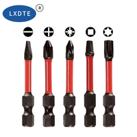 Embout de tournevis à chocs LXD S2 en acier PH2, finition oxyde noir 25mm/50mm/65mm, longueur personnalisable avec service d'échantillonnage