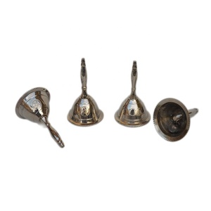Campana Antigua de Latón con Acabado Pintado, Campana de Escritorio de Diseño, Decoración de Metal Sólido para Interiores - Product Image 5