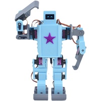 Robot Humanoide Biónico Programable de 12 Grados de Libertad, con Reconocimiento de Voz de Código Abierto, Wifi, Infrarrojos, Control Remoto BT, Plástico ABS, Económico