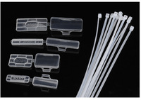 Vente en gros usine – Marqueur de câble auto-bloquant, étanche, transparent, 10x31mm, avec logo personnalisé, pour usage industriel, porte-étiquette en plastique pour fils