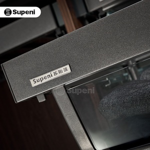 Accessori per Armadio dal Design Moderno, Cestelli in Vetro Estraibili, Cestelli Scorrevoli in Legno Massello con Chiusura Morbida - Product Image 4
