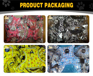 Conjunto de Arnés, <span class=keywords><strong>Collar</strong></span> y Correa de Lujo para Perro de Diseño con Estampado Floral SinSky, Ajustable, Antitirones y Personalizado con Asa - Product Image 6