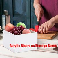 Présentoirs cubes personnalisés en acrylique blanc style Art Déco – Boîtes rehausseuses écologiques pour buffets de mariage et présentation de desserts