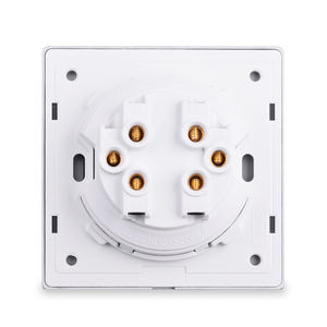 1/2/3/4 갱 1/2 방법 벽 빛 스위치 대형 조리개 LED 백라이트 유리 패널 블랙 - Product Image 6