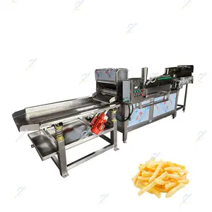 La Chine fabricant en acier inoxydable Corndog Popcorn gaz/électrique friteuse continue machine avec filtre à huile