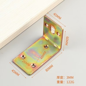 Xinjunye Heavy Duty Right Angle Bracket Cold Rolled Steel Plated For Cabinet Support - Product Image 3