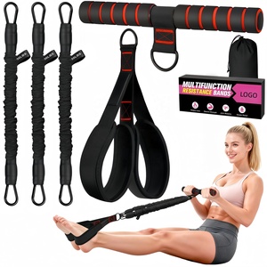 CZFIT Set de Pedales con Bandas de Resistencia Mejoradas y Agarres - Entrenador Abdominal de 3 Tubos para Ejercicios de Core, Cintura, Brazos y Abdomen - Product Image 1
