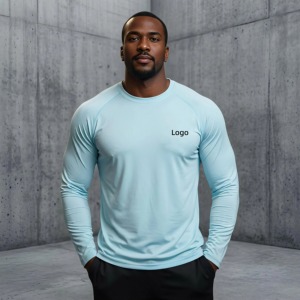 T-shirt de sport à manches longues, coupe ajustée, protection UV, impression par sublimation élastique de qualité professionnelle, personnalisable par le fabricant - Product Image 1