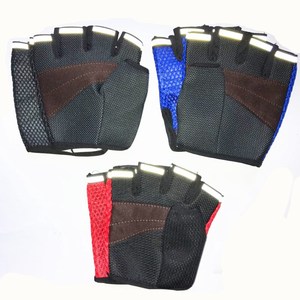 Fox <b>Fingerless</b> Cycling <b>Gloves</b> Black Red Blue Unisex Adult Bicycle Riding <b>Gloves</b> Half Finger Mesh Breathable Summer Autumn Use - Product Image 3