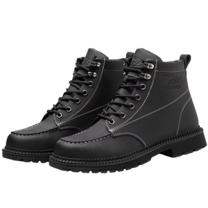 Botas Chelsea Clásicas Británicas de Cuero Marrón para Hombre, Zapatos de Vestir de Caña Alta con Diseño Slip-On, Estilo Cowboy - Product Image 1