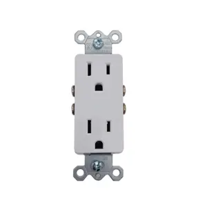 Outlet 15A 110V-125V American Standard Decora Duplex Receptacle Electrical Outlet Socket U L listed wall socket
