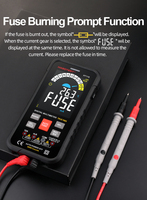 Multimètre numérique professionnel True RMS portable AC/DC 750V avec fonction intelligente et identification automatique