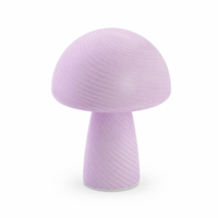 Lampe de nuit LED créative en forme de champignon, en verre et résine, pour chambre d'enfant, chambre à coucher, ou comme accent décoratif.