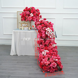 Arche de mariage artificielle de fleurs de rose faite à la main de vente chaude pour la décoration d'allée de mariage et de saint valentin - Product Image 2