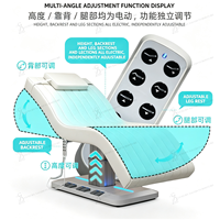Table de soin électrique de luxe en cuir PU avec lumière LED et commande au pied, idéale pour les soins du visage, table de massage, lit à cils, 3 moteurs