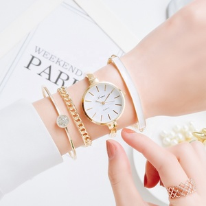 Montre à échelle exquise, ensemble de bracelets en chaîne, lvpai, simple, compact, en alliage, cadeau pour femmes - Product Image 3