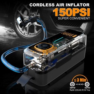 Nuevo Compresor de Aire Portátil Inalámbrico de 12V para Auto, Manómetro Digital, 10000mAh, Monitor de Presión de Neumáticos para Auto y Bicicleta - Product Image 5