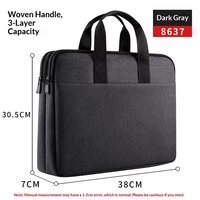 Sac à main en toile Oxford imperméable à fermeture éclair, sac de rangement, sac pour ordinateur portable professionnel, sac fourre-tout de travail, directement de l'usine