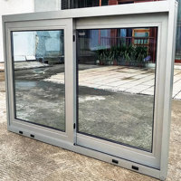 Fenêtres coulissantes horizontales en aluminium de haute qualité, à rupture de pont thermique, double vitrage insonorisé pour appartement