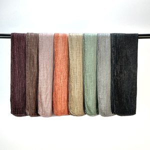 Écharpe tendance personnalisée en viscose et coton avec bordure en dentelle brodée arc-en-ciel, teinte à la main couleur vieillie, pour femmes musulmanes, châle 2026 - Product Image 5