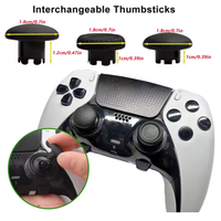 Lot de 10 pièces de rechange pour manette PS5 Dualsense EDGE : capuchons de joystick et extracteur de boutons arrière