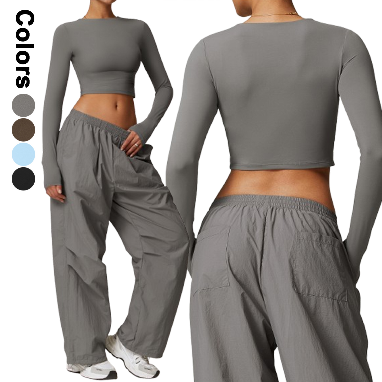 Custom Logo Gym Fitness High Compression Workout Activewear Clothing Quick Dry Running Tights Women Long Sleeved Yoga Top