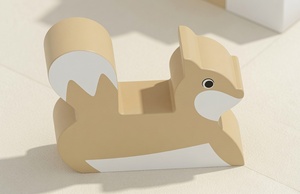 Juego de juegos interior de madera con escalones para trepar, túnel y caballo balancín para la zona de juegos infantil en casa - Product Image 6