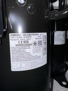 DS-GB070FAVA pour SAMSUNG DC <span class=keywords><strong>INVERTER</strong></span> <span class=keywords><strong>R410A</strong></span> 43.0bar RoHS Compliant compresseur de réfrigération - Product Image 2