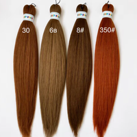 Ekstensi Rambut Berkualitas Tinggi Ombre 52 Inch Expression Braids Mudah Dikait untuk Wanita Rambut Sintetis Pre Stretched untuk Kepang