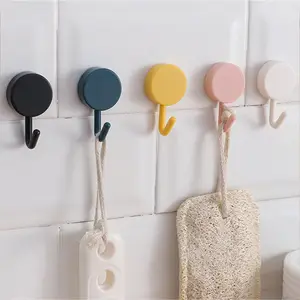 Handtuch mantel Hut Kleiderbügel Aufkleber Kunststoff haken Selbst klebende Badezimmer tür Küche Wand haken ohne Bohren