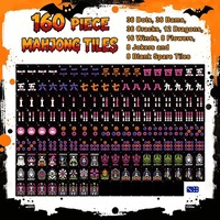 Set Mahjong Bulldog Halloween |   160 Ubin Karet Alam Akrilik Premium |   Nama Kustom Desain Anjing Seram |   Tahan lama