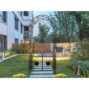 ซุ้มเหล็กสำหรับสวน ขนาด 8-9 ฟุต ซุ้มโค้งสำหรับจัดงานแต่งงานกลางแจ้ง สำหรับปลูกไม้เลื้อยและประตูสวน - Product Image 4
