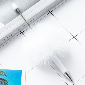 Bút bi nhiều màu sắc, lông vũ, có thể gắn hạt, sáng tạo, quà tặng độc đáo, tự làm 1.0mm - Product Image 5