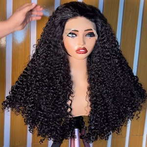 Double Drawn Raw Vietnamien 13X4 Suisse Transparent Dentelle Vierge Birmane Perruques Cheveux Humains Bouclés - Product Image 3