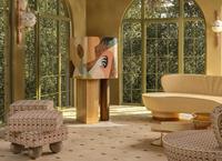 Armoire à vin en bois artistique haut de gamme avec motifs pour bar à domicile contemporain et rangement de luxe