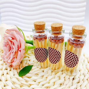 Boîte d'allumettes classique en verre <span class=keywords><strong>bleu</strong></span> clair avec logo personnalisé, cadeau de Noël, allumettes de sécurité colorées longues de type macaron - Product Image 5