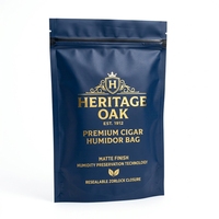 pour cigares personnalisée sac en plastique refermable étanche pour humidificateur paquet de stockage de cigares
