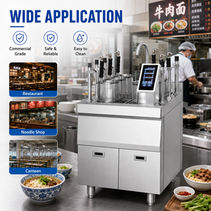 Olla Eléctrica Comercial para Cocinar Pasta con 6 Cestas y Elevación Automática, 12KW, Acero Inoxidable, con Control Inteligente - Product Image 5