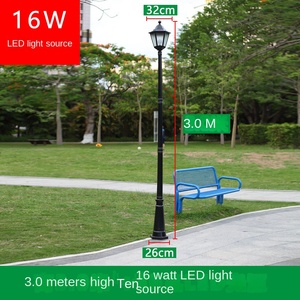 Lanterne de jardin extérieure en bronze, lampadaire LED 2700K IP66 avec abat-jour en verre, lumière blanc chaud, détecteur de mouvement, intensité variable, CRI80, angle de faisceau 144° - Product Image 2
