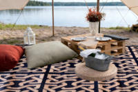 Maßgefertigter PP-Kunststoff Wasserdichter Outdoor-Teppich Faltbarer Terrassenteppich für Reisen & Picknicks Großhandel