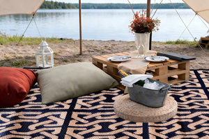 Tapis d'extérieur pliable en plastique PP imperméable à motif personnalisé, vente en gros - Product Image 4