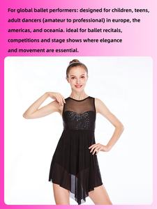 Abiti da ballo da donna MiDee con paillettes, gonna a rete con taglio triangolare e spalline incrociate sulla <span class=keywords><strong>schiena</strong></span> per performance sul palco - Product Image 5