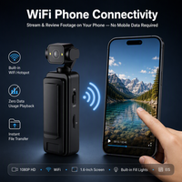 Kamera Aksi 1080P Perekam yang Dipasang di Dada POV Kamera Video Olahraga Layar 1,6 Inci Perekam Vlog Sepeda Motor Bersepeda Lensa Ganda