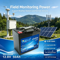 Аккумулятор VELA VB12050 LiFePO4 12.8В 50Ач 640Втч глубокого разряда с BMS, 5000 циклов, сертификат CE, для автодомов и солнечных энергосистем