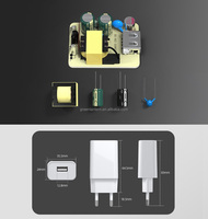 Cargador USB, enchufe de la UE, interruptor de alimentación de carga, adaptador de enchufe de viaje, 5V, 2A, negro, blanco, cable de carga para lámparas de luz LED, 2A