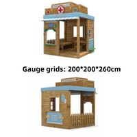 Maison de jeu en bois pour enfants, aire de jeux de jardin d'enfants, pour la maternelle, extérieur, salle de classe, cuisine de terre