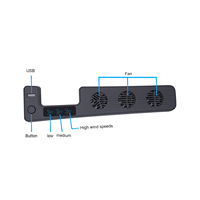 KJH pour PS5 UHD / DE pour PS5 Slim console de jeu ventilateur de refroidissement USB arrière 3 ventilateurs plus frais accessoires de jeu système de refroidissement